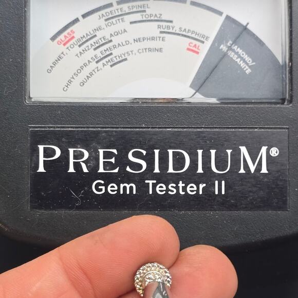 925 Sterling Silver Diamond Chip Post Earrings Pierced Stud - Picture 6 of 9